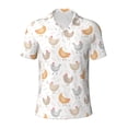 thumbnail image 2 of Daiia Funny Chicken Pattern Men’s Polo Shirts,Solid Deck Shirt,Classic Fit, Breathable Cotton Polo for Casual and Sport Wear-Small, 2 of 7