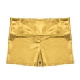 thumbnail image 3 of Zaldita Girls Shiny Metallic Dance Shorts Ballet Yoga Booty Shorts Gymnastic Tumbling Short Bottoms Gold 4, 3 of 6