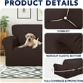 thumbnail image 4 of 100% Dual Waterproof Couch Cover Slipcovers for Couches and Sofas - Stretch Non Slip Fleece Sofa Covers Washable, Leakproof Furniture Protector for Kids, Pets, Dog (Sofa, Light Gray), 4 of 7
