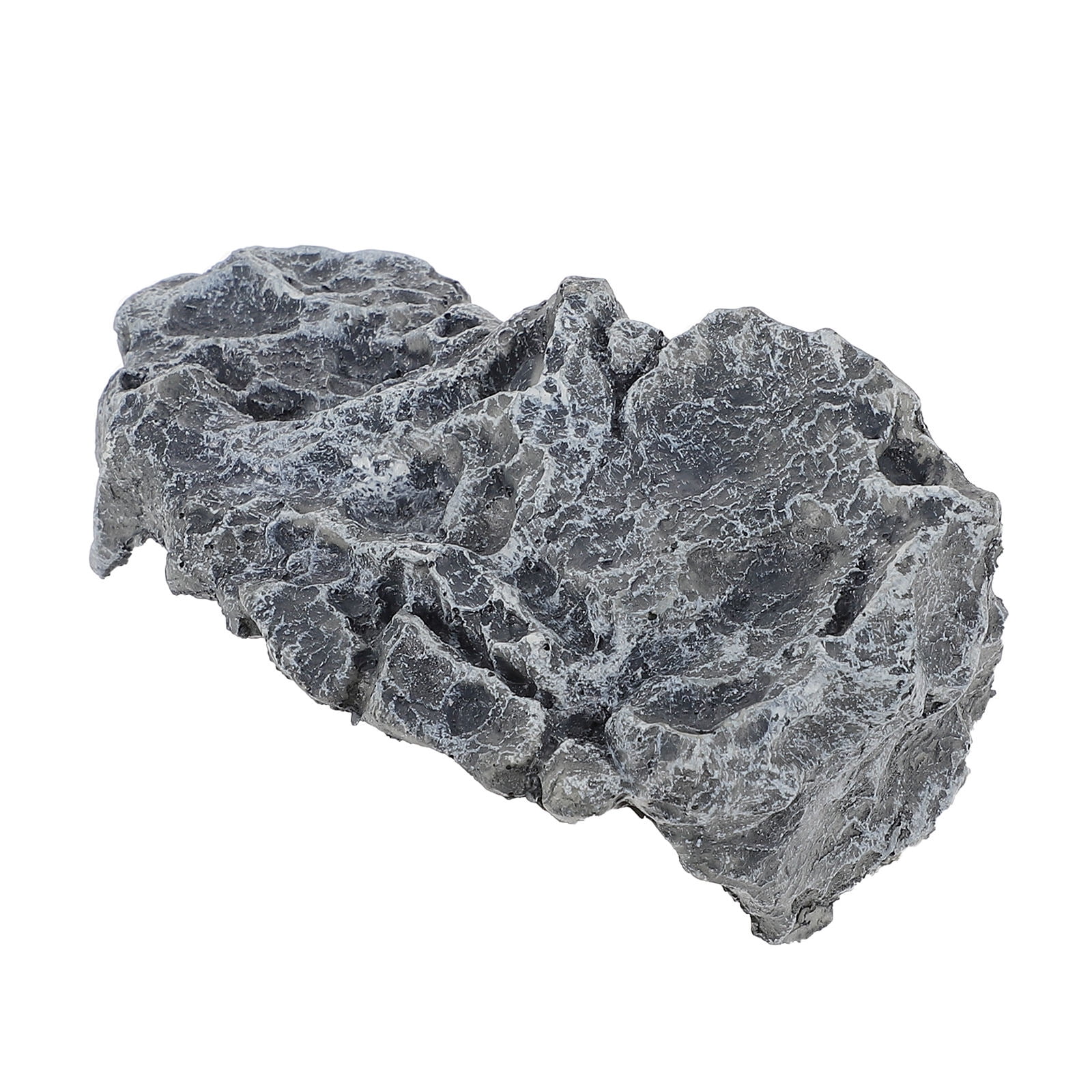 NICEXMAS Grey Resin Reptile Basking Platform with Realistic Stone Design for Fish and Aquarium Decor