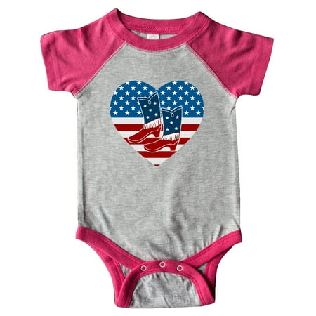 

Inktastic USA Cowboy Boots Patriotic Gift Baby Boy or Baby Girl Bodysuit