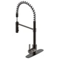 thumbnail image 3 of Ultra Faucets UF17405 Oil Rubbed Bronze Euro Collection Single-Handle Spring Spout Kitchen Faucet, 3 of 4