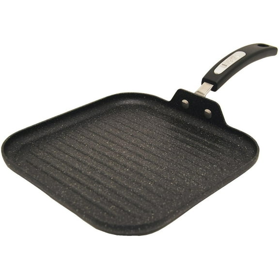 THE ROCK by Starfrit 10" Non-Stick Aluminum Grill Pan with Bakelite Handles, 030321-006-000