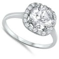 thumbnail image 4 of CHOOSE YOUR COLOR Clear CZ Elegant Ring .925 Sterling Silver Band White Jewelry Female Size 9, 4 of 4