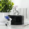 thumbnail image 6 of pdqouc Cute Cartoon Clear Glass Bunny Ornaments Creative Birthday Gift Glass Animal Table Top Decoration Rabbit Shape Bedroom Decoration Gift for Children, 6 of 6