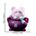 thumbnail image 2 of Halloween Mini Figurine, Cute Ghost Bear Cauldron Design, 1 Piece Resin Miniature, DIY Micro Landscape Blind Bag Accessory for Halloween Party Tabletop Fairy Garden Decoration, 2 of 5