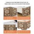 thumbnail image 6 of Retro Ethnic Bed Skirt Tribal Boho Brown Vintage Oriental Bed Skirts Queen Size 16 Inch Drop, Wrap Around Dust Ruffle&nbsp;Bedskirt with Adjustable Elastic Belt for Queen Size Beds, 6 of 7