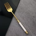 thumbnail image 4 of 3 Pieces Stainless Steel Gold Dinner Sets Tainless Steel Modern Flatware Eating Utensils Set, Includes Forks/Spoons/Dinner Knives, 4 of 6
