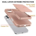 thumbnail image 7 of Designed for iPhone 16 Pro Wallet Phone Case,With Card Holder(Store 4-5 Cards),For Women Men,Flip Kickstand,With Mirror,Shockproof Heavy Duty Rugged Large Storage Phone Case,Rosegold, 7 of 7