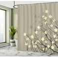 thumbnail image 5 of Ambesonne Flower Shower Curtain, Retro Floral, 69"Wx84"L, Beige Brown, 5 of 5