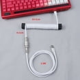 thumbnail image 5 of Custom Usb Cable Type c Coiled Mechanical Coiled Cable aviator Usb GX16 Paracord Keyboard Cable, 5 of 5