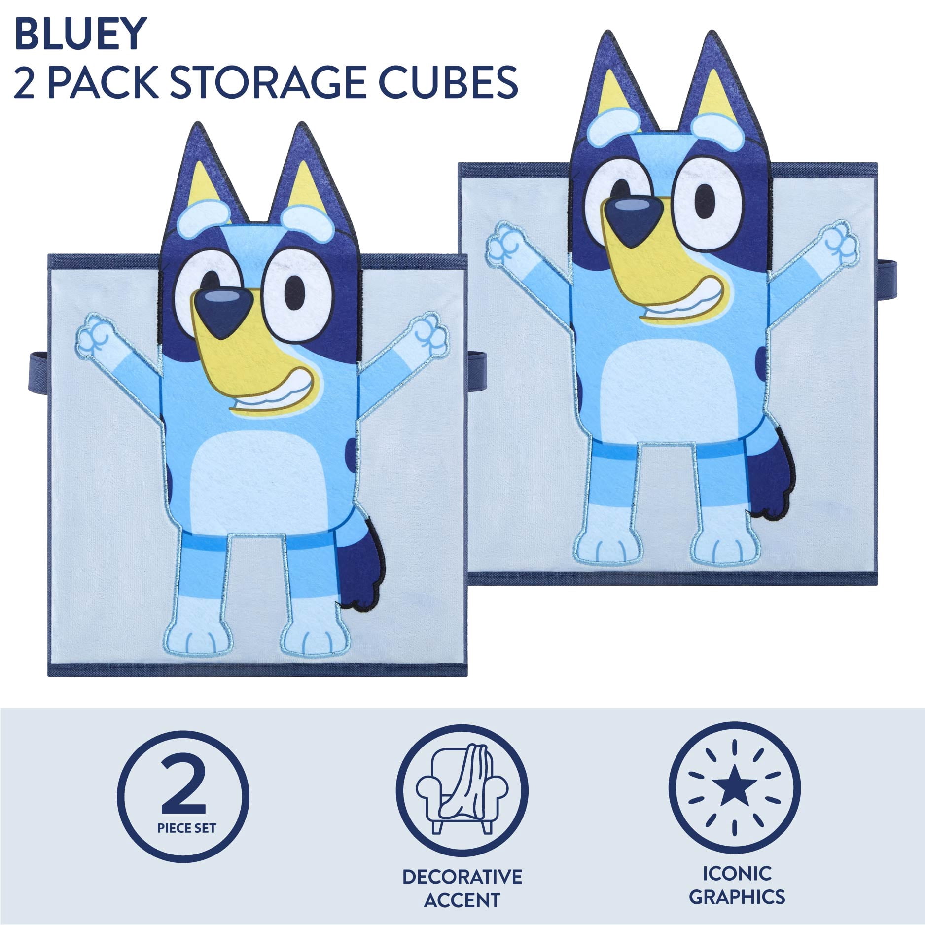 Bluey★送料込み★引き出し Bluey Kids' Figural Storage Cube, Blue, Pack of 2 - Walmart.com