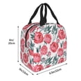 thumbnail image 2 of Bingfone Rose Flowers Print Lunch Bag Insulated Lunch Box, Small Leakproof Cooler Food Lunch Containers Reusable High Capacity Lunch Tote Bags for Work, Travel, Outdoor, 2 of 5