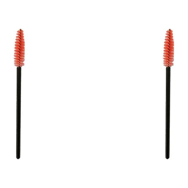 Cepillos de limpieza de pestañas Minnieouse 50 piezas varitas de máscara rojo varilla negra 2Conjunto