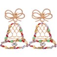 thumbnail image 1 of 1 Pair Christmas Earring Xmas Jingle Bell Dangle Stud Drop Earring Fashionable Earring, 1 of 9
