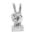 thumbnail image 4 of Tongina Funny Finger Gesture Statue Creative Gesture Sculpture Friend Gift Resin Hand Figurine Desk Decoration for Office Desk Indoor , Peace, 4 of 8