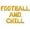 Gold, variant on Letter Balloons - FOOTBALL AND CHILL 16" Inch Alphabet Letters Foil Mylar Balloon Game Day Party Banner (Blue)