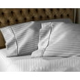 thumbnail image 2 of CCNY Pillowcases 2 Pieces Light Grey- Euro Sham 26x26 Size Stripe 600 TC 100% Egyptian Cotton Pillow Cushion Cover, 2 of 7