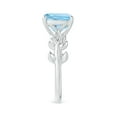 thumbnail image 3 of ANGARA Natural Nature Inspired Cushion 2.7 ct Aquamarine Ring in 14K White Gold for Women (Size-9mm) | March Birthstone, Birthday, Anniversary, Jewelry Gift for Women | Natural Aquamarine Ring, 3 of 10
