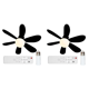 thumbnail image 1 of Ventilador Techo Lámpara LED Enchufe E27 Control Remoto Con Extensor (), 1 of 3
