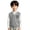 Grey, variant on Embroidery Knit Vest for Kids Boys Girls Striped Trim V Neck Solid Sleeveless Gilet Unisex Campus Waistcoat Size 2-14 Years