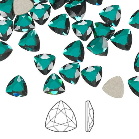 

Flat back Crystal Passions emerald foil back 7mm faceted trilliant (2472). Sold per pkg of 6.