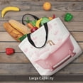 thumbnail image 6 of Naloa Cute Bathtub Tote Bag for Women, Foldable Tote Bag With Zipper, Large Shoulder Bag, Top Handle Handbag for Travel, Work, Shopping, 6 of 9