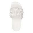 thumbnail image 3 of INC Womens White Faux Pearl Embellished Peymin Round Toe Platform Slip On Slide Sandals Shoes 6, 3 of 4