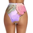 thumbnail image 4 of Aayomet Women's Board Shorts Bottom Retro Ruched Swim Short Shirred Tankinis Brief Swimming Trunks (Pink, S), 4 of 5