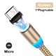 thumbnail image 1 of Cable USB magnético LED 2.4A para iPhone 14 13 Xiaomi Samsung, Cable tipo C de carga rápida de datos, Cable Micro USB, 1 of 4