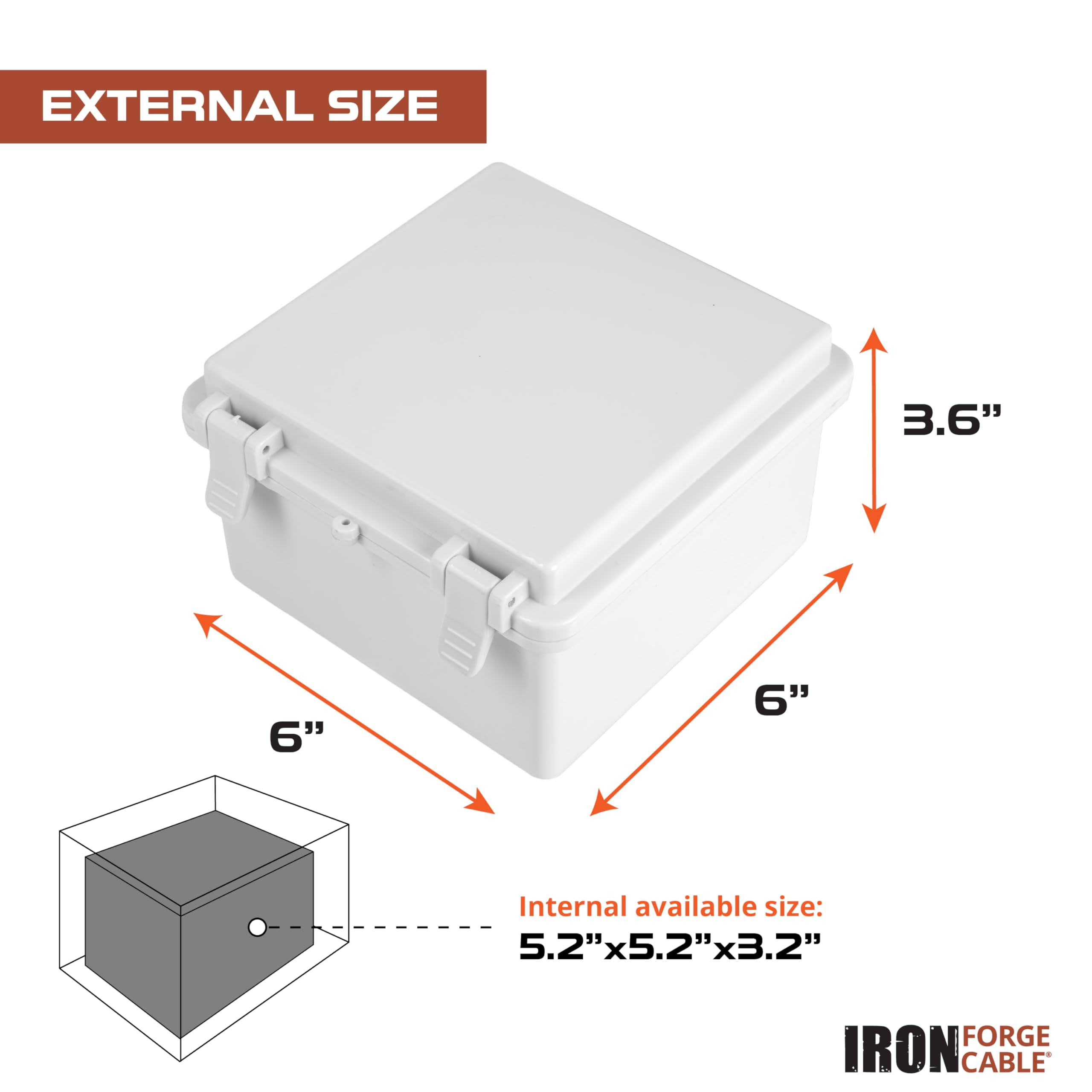 Iron Forge Cable Waterproof Junction Box - Outdoor Electrical
