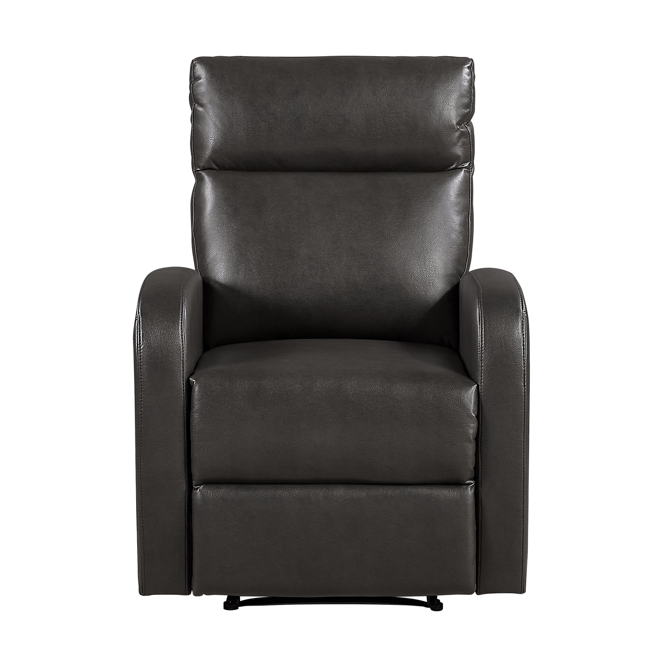 OakvillePark Brava Faux Leather Manual Reclining Chair with Armrest Side Pocket, Espresso