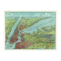 Long Island Art, 1909 Vintage Map of Long Island New York, NY History Wall Decor Gift, Old Long Island Map - 24" x 18" Unframed Print