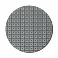 thumbnail image 1 of Moroccan Mouse Pad for Computers, Floral Inspired Oriental Damask Illustration, Round Non-Slip Thick Rubber Modern Gaming Mousepad, 8" Round, Eggshell Night Blue, by Ambesonne, 1 of 2