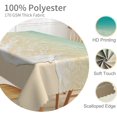 thumbnail image 3 of 60x84inch Summer Beach Tablecloth Ocean Sand Beach Sea Waves Nature Scenic Table Cloth Dust Proof Wrinkle Resistant Table Cover for Dining Kitchen Cafe Outdoor Picnic Events Parties Supplies, 3 of 7