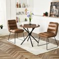 thumbnail image 1 of Homy Casa Set of 2 Faux Leather Side Chairs, 1 of 11