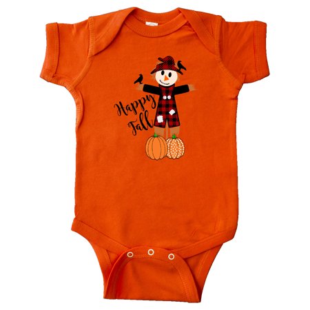 

Inktastic Happy Fall Cute Scarecrow and Pumpkins Gift Baby Boy or Baby Girl Bodysuit