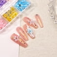 thumbnail image 1 of dianhelloya Nail Art Supplies 1 Box Nail Decoration Creative Shape Sparkling Stunning Visual Effect Non-Fading Vibrant Color 6 Grids Sequin Rhinestones Nail Art Decor Manicure Jewelry Nail Supplies, 1 of 8