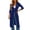 Blue, variant on Women's Long Cardigan Lightweight Knit Duster Coat V Neck Button Up Sweater Dress White S