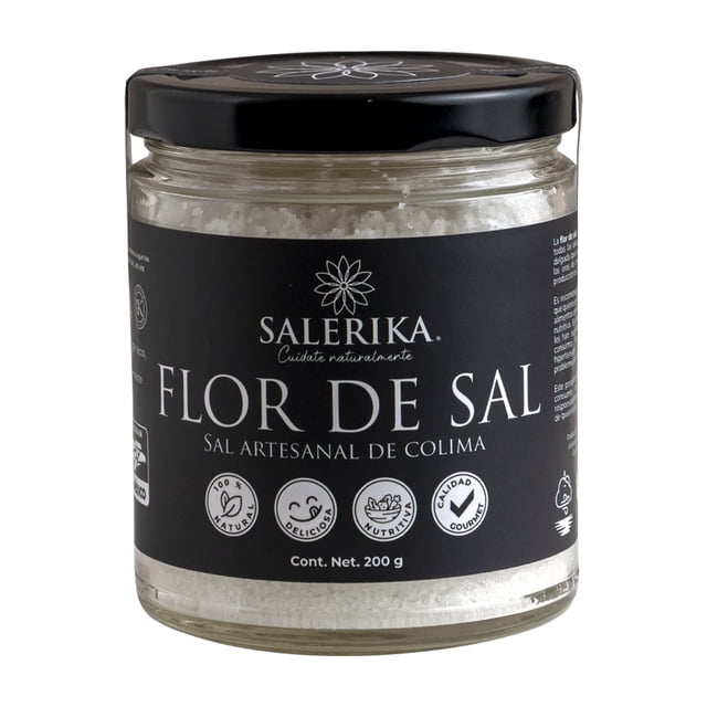 Flor de Sal Artesanal Salerika, Frasco 200g