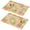 Pioneer Flower Floral-3, variant on Placemat, Pioneer Flower Floral Print Pattern Place Mats Table Mat Set Of 2, PVC Washable Placemats for Party Kitchen Dining Decoration, 18x12 Inch, Fade Resistant