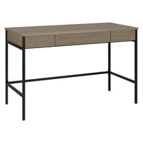 Evelyn&Zoe Mid-Century Modern 48" Wide Antiqued Gray Oak Home Office