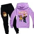 thumbnail image 5 of juego de dibujos animados suéter de algodón traje para niños y niñas Sudadera con capucha pantalones casuales regalos de cumpleaños para niños, 5 of 5