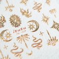 thumbnail image 4 of Adhesivos para uñas Quezadyl, 5 D, con forma de estrella dorada, para decoración de uñas, 2 unidades, 4 of 9
