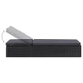 thumbnail image 2 of vidaXL Sunlounger Poly Rattan Black and Dark Grey, 2 of 5
