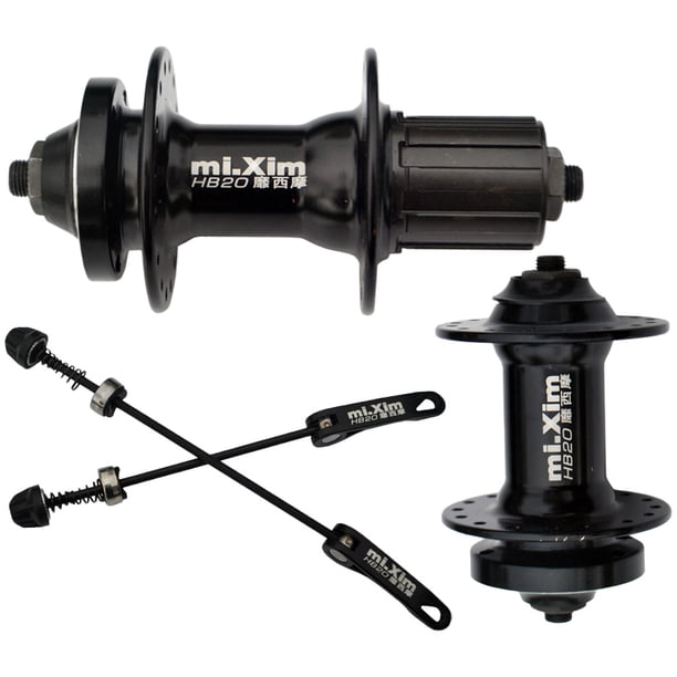 Buje de bicicleta MTB Bujes de bicicleta de montaña Bujes delanteros + traseros + Juego de liberación rápida Rodamiento de disco Cubos de casete 32H