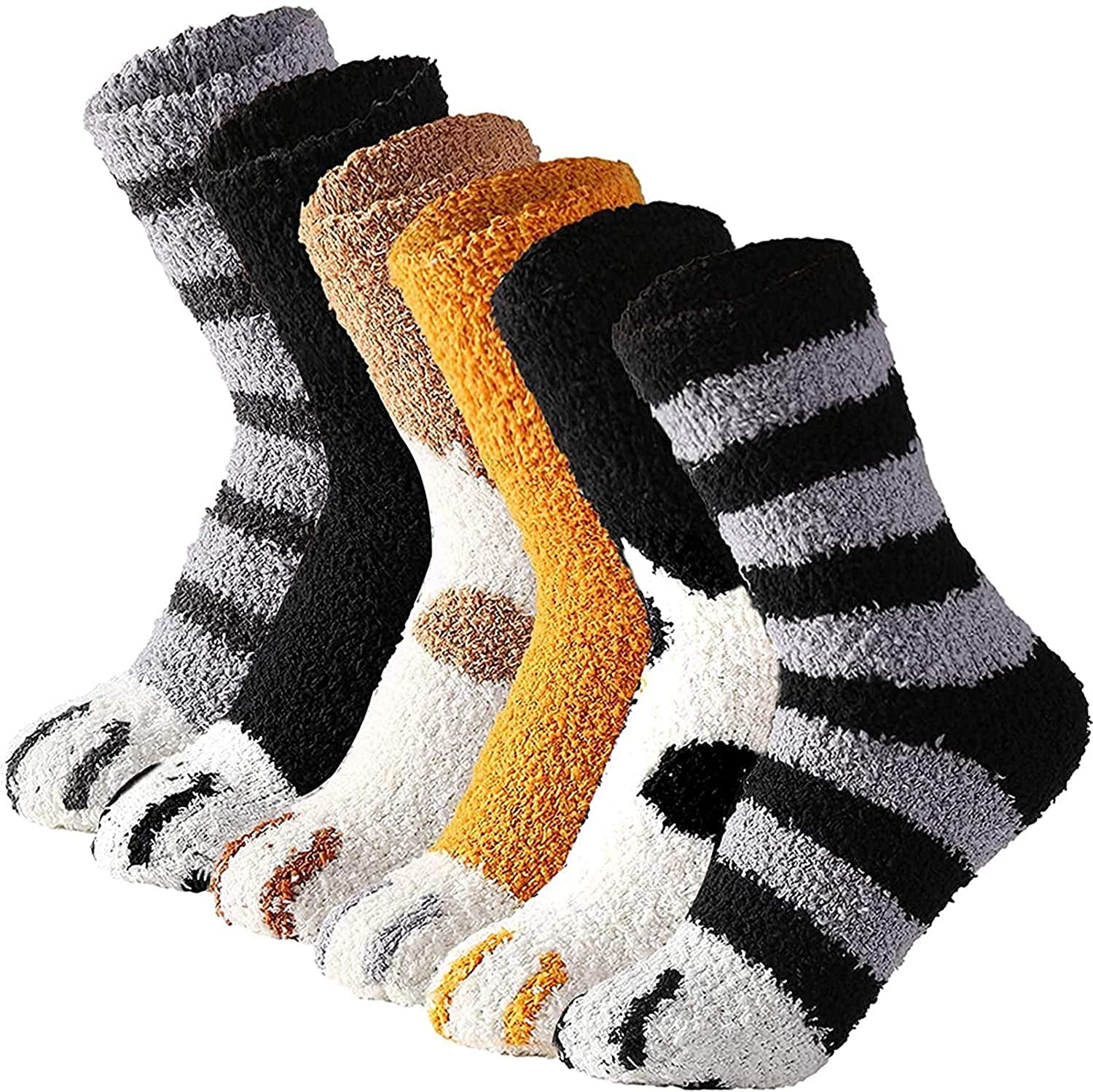 Cat Claws Ladies Girls Winter Warm Soft Fluffy Bed Sock Lounge Slipper Sock UK 