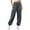 Dark Gray, variant on Pntutb Clearance Womens Casual Solid Elastic Waist Trousers Long Straight Pants