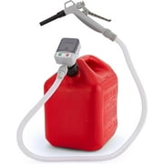 Deway Automatic Fuel Transfer Pump with Auto-Stop, 3 Cans Adapters, Battery Powered or DC 12V Cable