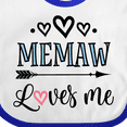 thumbnail image 4 of Inktastic Memaw Grandma Loves Me Girls Baby Bib, 4 of 4